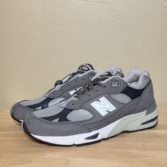 New Balance 991 Made in UK Castlerock Grey Navy M991GNS Men\'s Size 9 MIUK